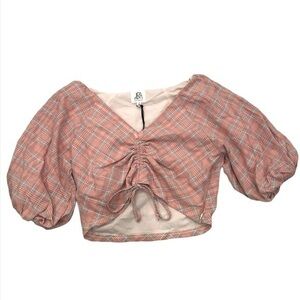Anthropologie DRA LA  Plaid Crop top